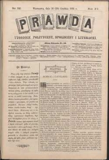 Prawda : tygodnik polityczny, społeczny i literacki, 1895, R. 15, nr 52
