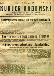 Kurier Radomski, 1939, R. 1, nr 8