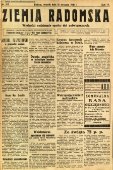 Ziemia Radomska, 1931, R. 4, nr 187