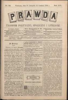 Prawda : tygodnik polityczny, społeczny i literacki, 1896, R. 16, nr 50