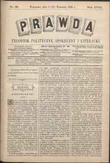 Prawda : tygodnik polityczny, społeczny i literacki, 1898, R. 18, nr 38