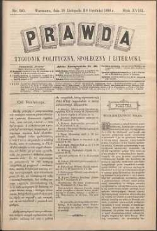 Prawda : tygodnik polityczny, społeczny i literacki, 1898, R. 18, nr 50