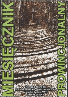 Miesięcznik Prowincjonalny, 2001, R. 4, nr 9/10