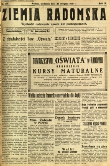 Ziemia Radomska, 1931, R. 4, nr 198