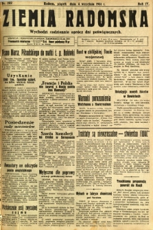 Ziemia Radomska, 1931, R. 4, nr 202