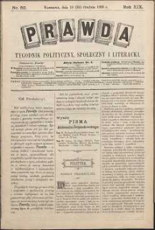 Prawda : tygodnik polityczny, społeczny i literacki, 1899, R. 19, nr 52