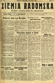 Ziemia Radomska, 1931, R. 4, nr 206