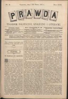 Prawda : tygodnik polityczny, społeczny i literacki, 1897, R. 17, nr 11