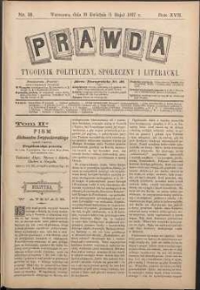 Prawda : tygodnik polityczny, społeczny i literacki, 1897, R. 17, nr 18