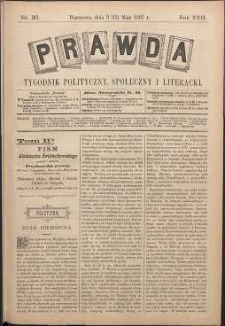 Prawda : tygodnik polityczny, społeczny i literacki, 1897, R. 17, nr 20
