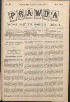 Prawda : tygodnik polityczny, społeczny i literacki, 1897, R. 17, nr 39