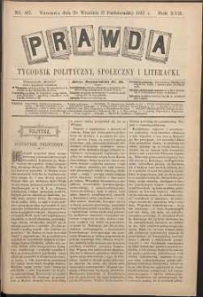 Prawda : tygodnik polityczny, społeczny i literacki, 1897, R. 17, nr 40