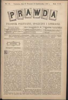 Prawda : tygodnik polityczny, społeczny i literacki, 1897, R. 17, nr 41