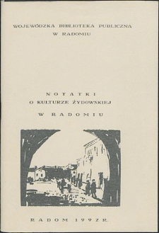 Notatki o kulturze żydowskiej w Radomiu
