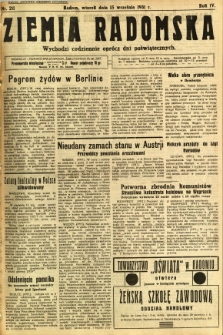 Ziemia Radomska, 1931, R. 4, nr 211