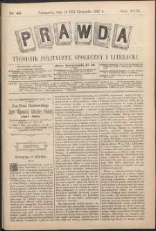 Prawda : tygodnik polityczny, społeczny i literacki, 1897, R. 17, nr 48