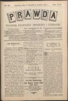 Prawda : tygodnik polityczny, społeczny i literacki, 1897, R. 17, nr 49