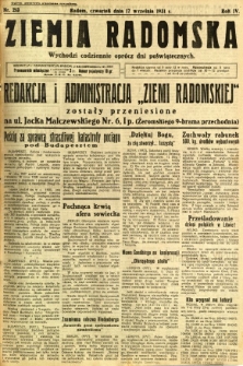 Ziemia Radomska, 1931, R. 4, nr 213