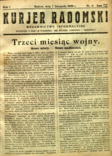 Kurier Radomski, 1939, R. 1, nr 10