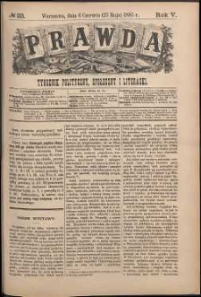 Prawda : tygodnik polityczny, społeczny i literacki, 1885, R. 5, nr 23