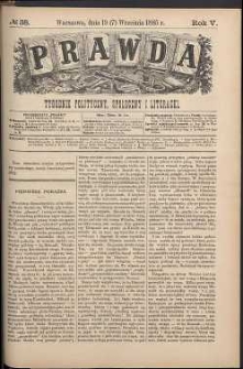 Prawda : tygodnik polityczny, społeczny i literacki, 1885, R. 5, nr 38