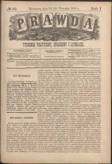 Prawda : tygodnik polityczny, społeczny i literacki, 1881, R. 1, nr 39