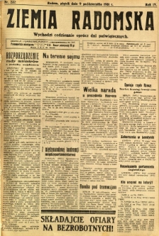 Ziemia Radomska, 1931, R. 4, nr 232