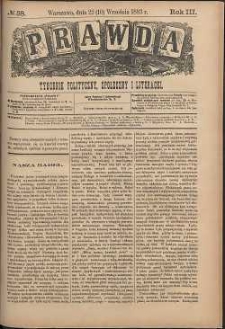 Prawda : tygodnik polityczny, społeczny i literacki, 1883, R. 3, nr 38
