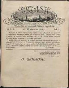 Brzask : Radomski Tygodnik Obrazkowy, 1916, R. 1, nr 1-2