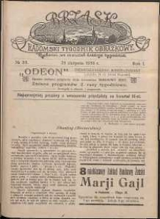 Brzask : Radomski Tygodnik Obrazkowy, 1916, R. 1, nr 35
