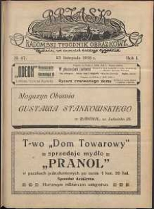 Brzask : Radomski Tygodnik Obrazkowy, 1916, R. 1, nr 47
