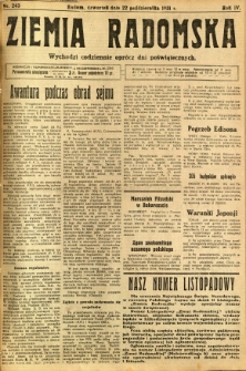 Ziemia Radomska, 1931, R. 4, nr 243