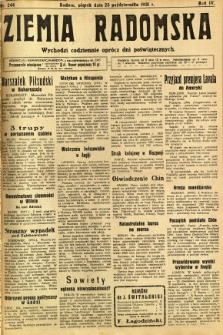 Ziemia Radomska, 1931, R. 4, nr 244