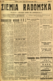 Ziemia Radomska, 1931, R. 4, nr 245