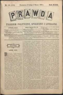 Prawda : tygodnik polityczny, społeczny i literacki, 1903, R. 23, nr 10