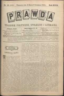 Prawda : tygodnik polityczny, społeczny i literacki, 1903, R. 23, nr 15