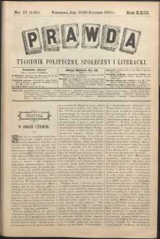 Prawda : tygodnik polityczny, społeczny i literacki, 1903, R. 23, nr 17