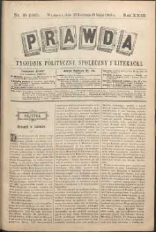 Prawda : tygodnik polityczny, społeczny i literacki, 1903, R. 23, nr 19
