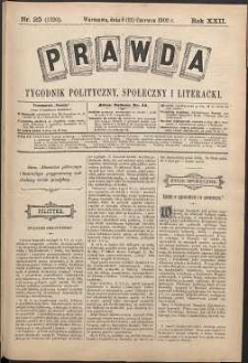 Prawda : tygodnik polityczny, społeczny i literacki, 1902, R. 22, nr 25
