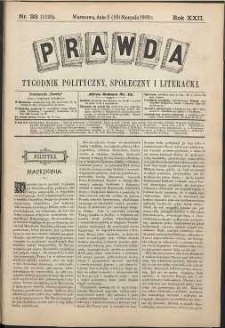 Prawda : tygodnik polityczny, społeczny i literacki, 1902, R. 22, nr 33