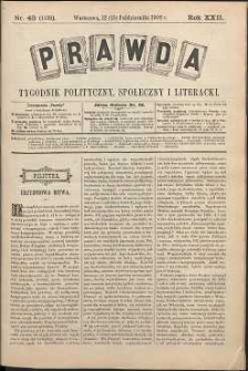 Prawda : tygodnik polityczny, społeczny i literacki, 1902, R. 22, nr 43