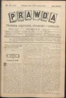 Prawda : tygodnik polityczny, społeczny i literacki, 1903, R. 23, nr 25