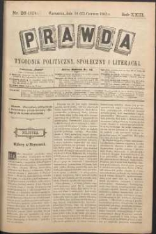 Prawda : tygodnik polityczny, społeczny i literacki, 1903, R. 23, nr 26