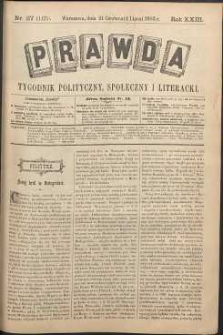 Prawda : tygodnik polityczny, społeczny i literacki, 1903, R. 23, nr 27
