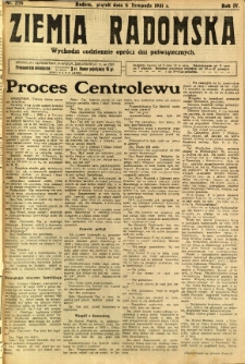Ziemia Radomska, 1931, R. 4, nr 256