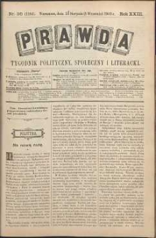 Prawda : tygodnik polityczny, społeczny i literacki, 1903, R. 23, nr 36