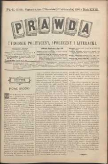 Prawda : tygodnik polityczny, społeczny i literacki, 1903, R. 23, nr 41