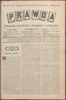 Prawda : tygodnik polityczny, społeczny i literacki, 1903, R. 23, nr 45