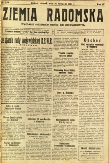 Ziemia Radomska, 1931, R. 4, nr 259