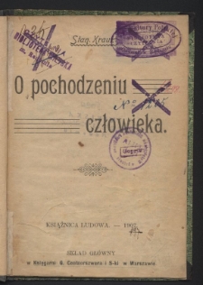 O pochodzeniu człowieka